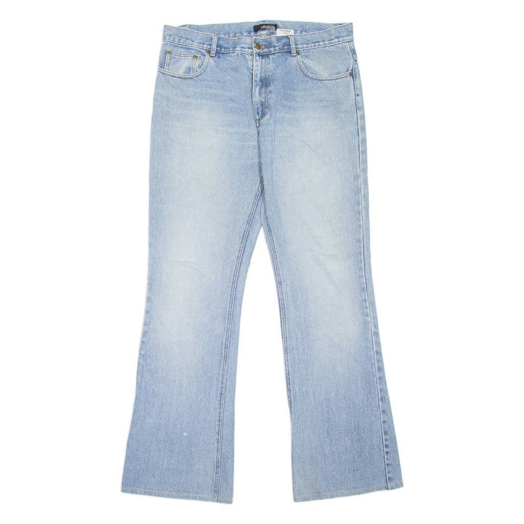 UR BOII Womens Jeans Blue Regular Bootcut Stone Wash W34 L33