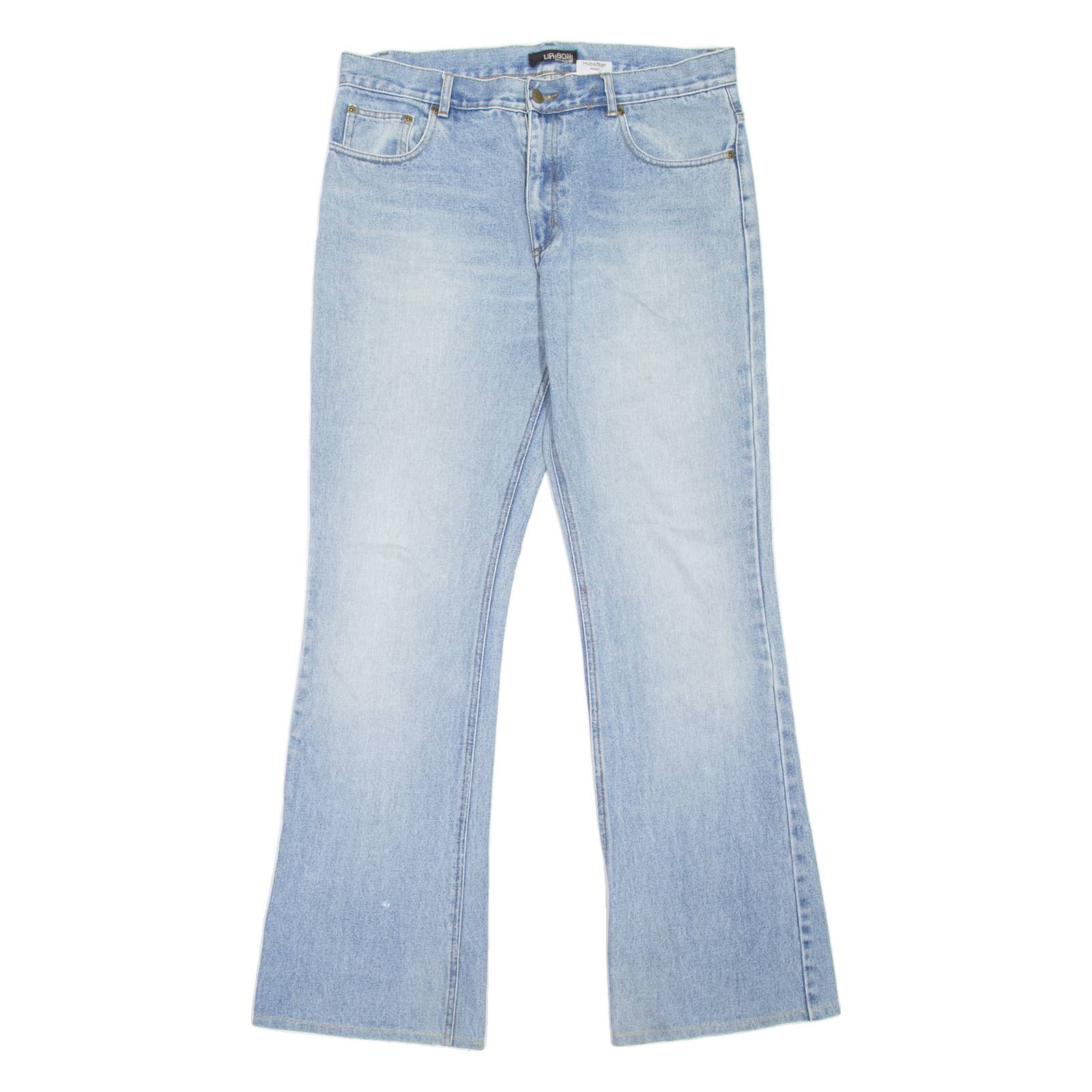UR BOII Womens Jeans Blue Regular Bootcut Stone Wash W34 L33