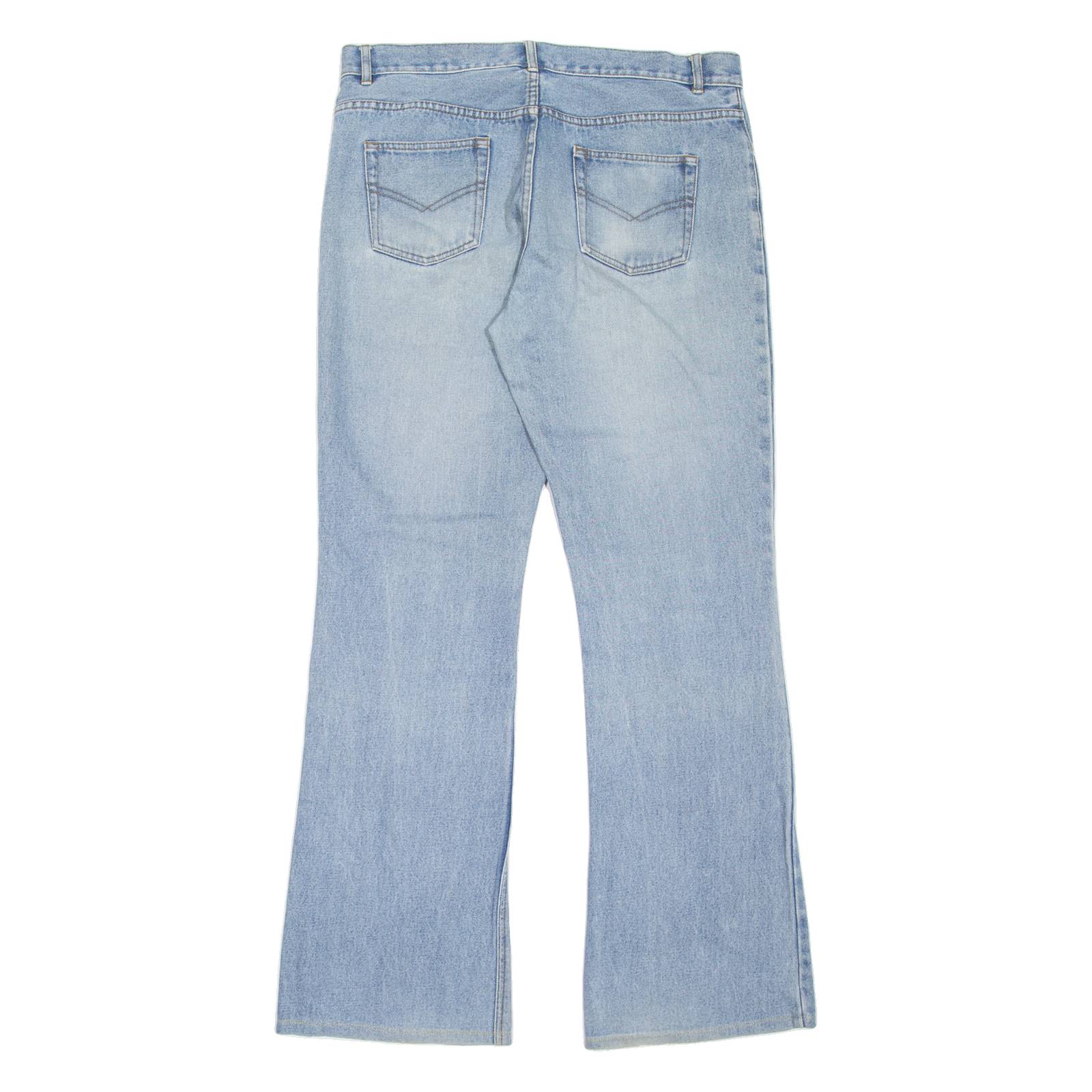 UR BOII Womens Jeans Blue Regular Bootcut Stone Wash W34 L33