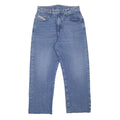 DIESEL Womens Relaxed Blue Cotton Denim W30 L26 Zip Jeans Straight Leg