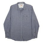 LEVI'S Mens Blue Plain Shirt XL Cotton Button Long Sleeve Casual Classic