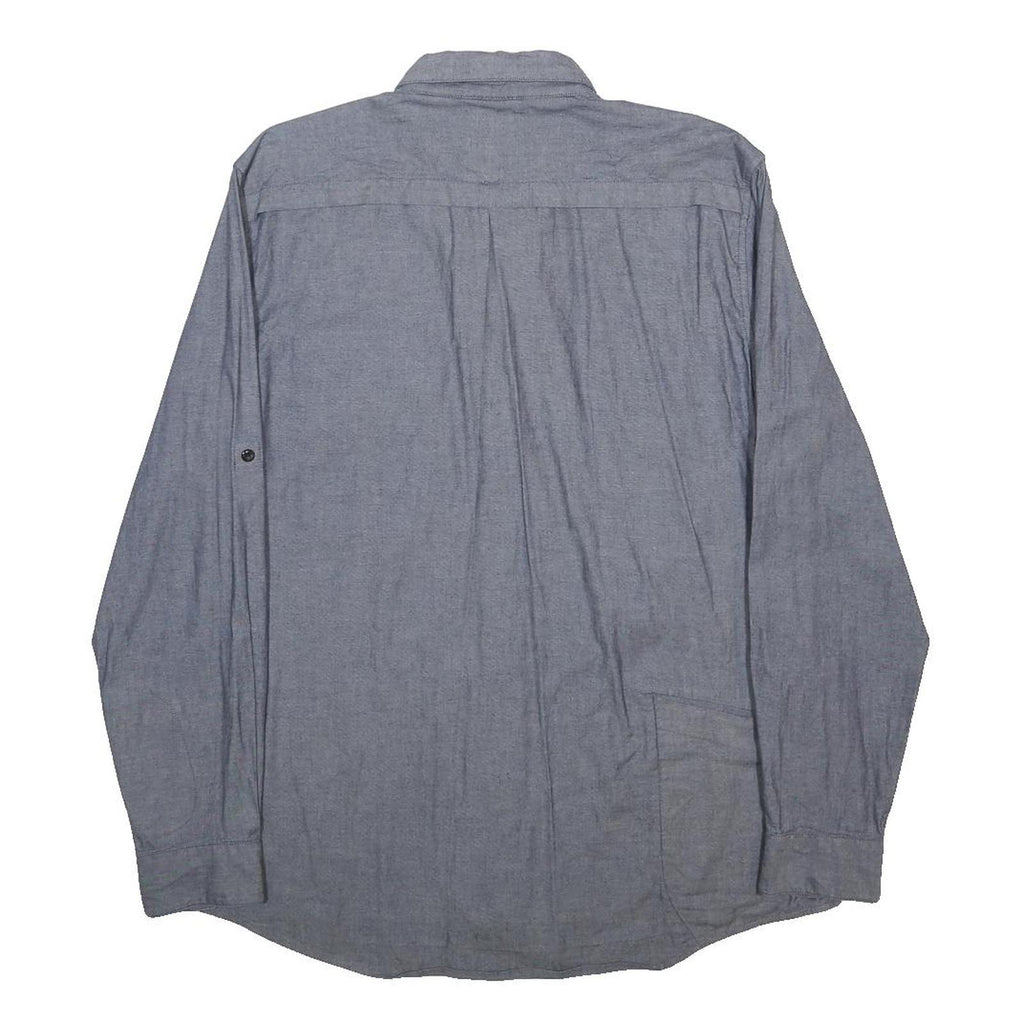 LEVI'S Mens Blue Plain Shirt XL Cotton Button Long Sleeve Casual Classic