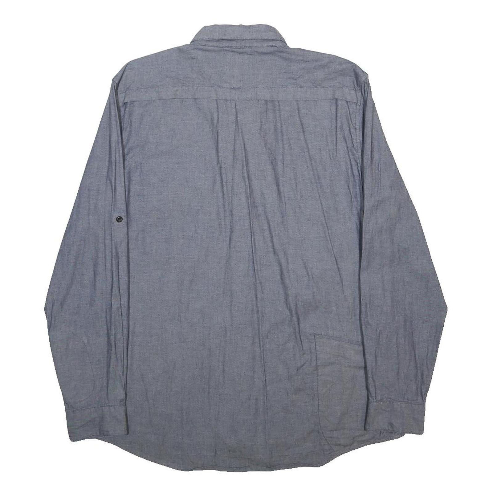 LEVI'S Mens Blue Plain Shirt XL Cotton Button Long Sleeve Casual Classic