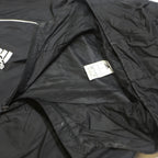 ADIDAS Mens Black Zip Hooded Sports Jacket XL Polyester Plain Lightweight