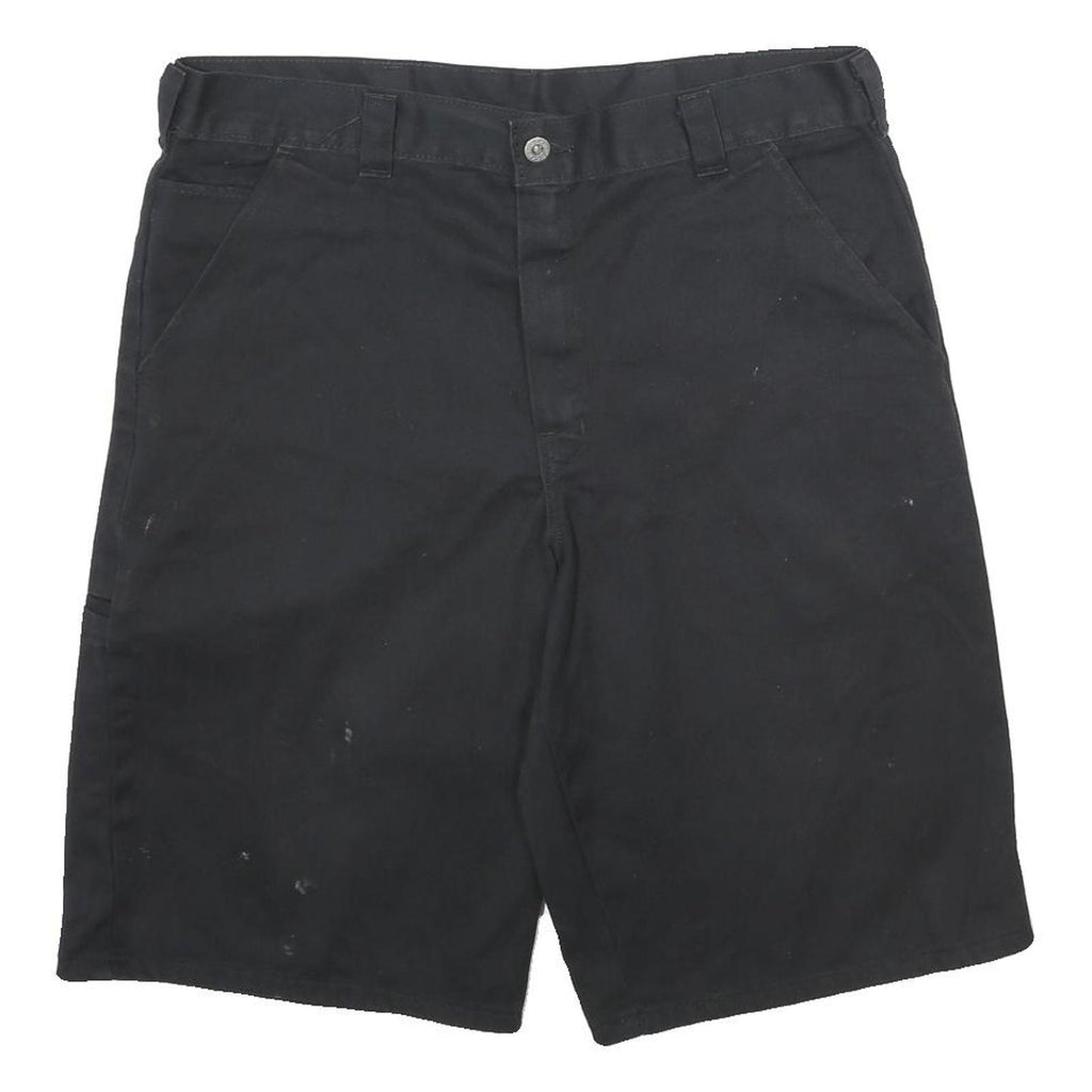 DICKIES Mens Shorts Black Casual L W36 Durable Workwear Polyester Blend