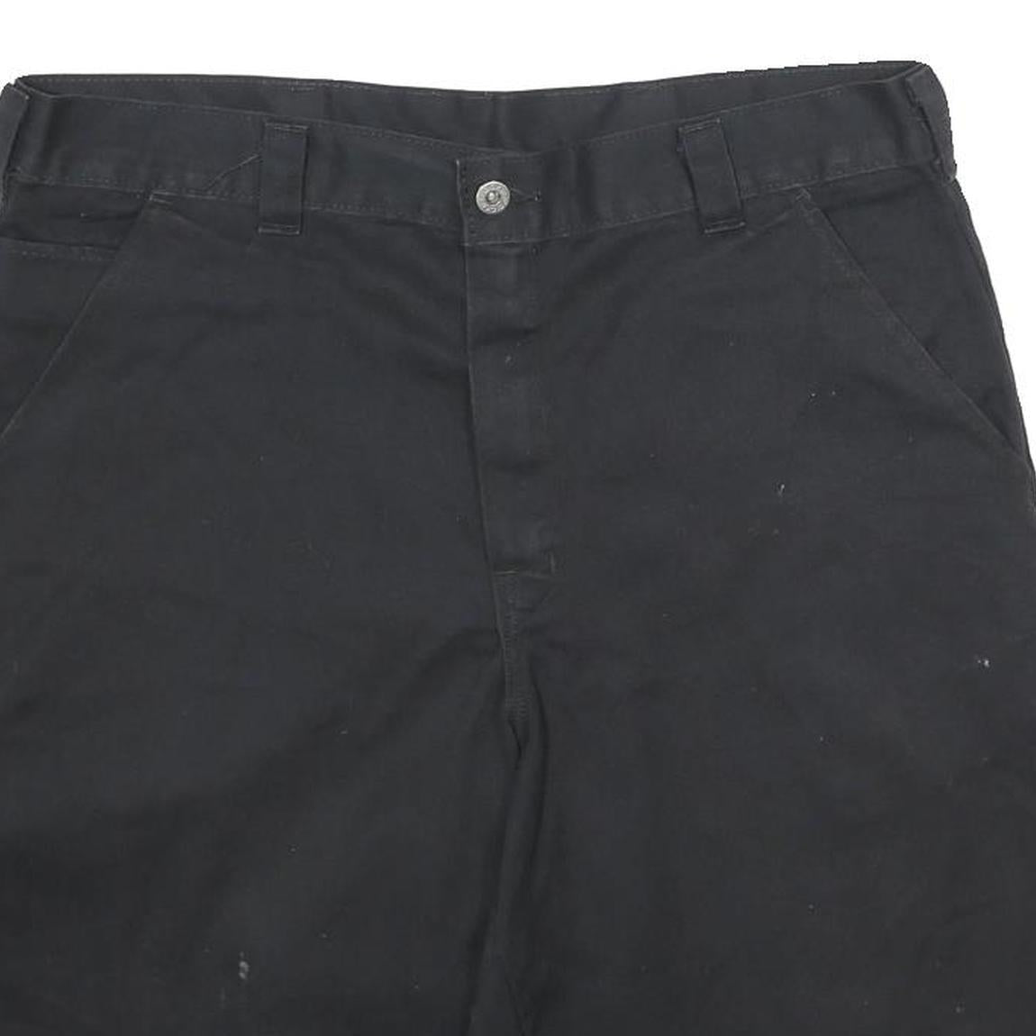 DICKIES Mens Shorts Black Casual L W36 Durable Workwear Polyester Blend