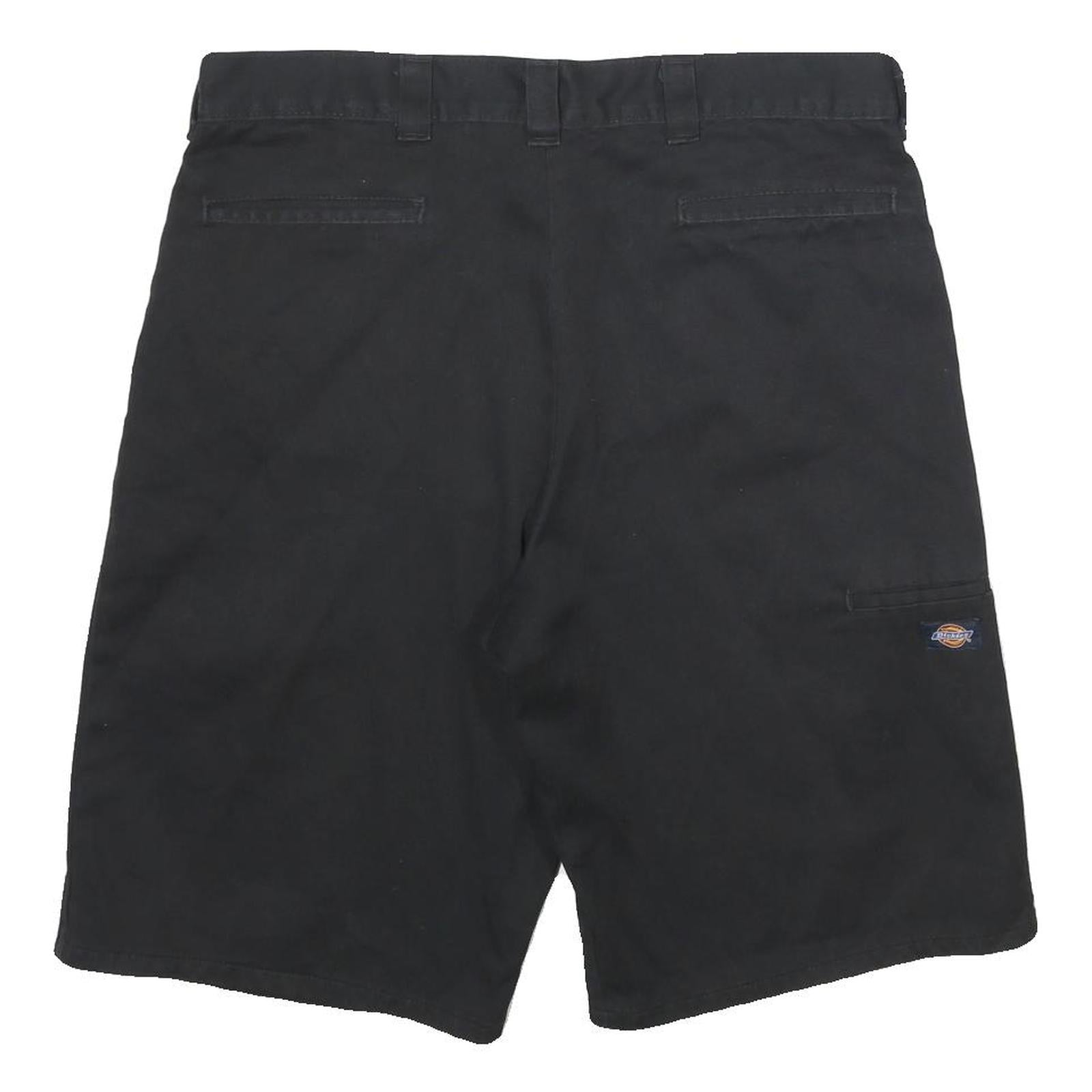 DICKIES Mens Shorts Black Casual L W36 Durable Workwear Polyester Blend