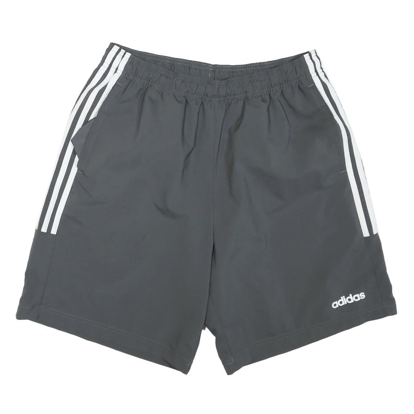 ADIDAS Mens Shorts Grey Casual L W30 Polyester Blend Elastic Waistband
