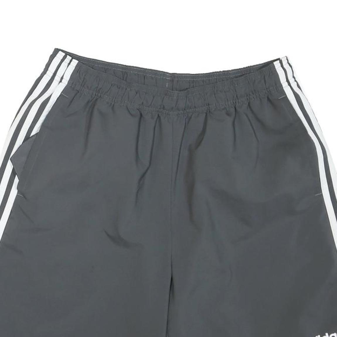 ADIDAS Mens Shorts Grey Casual L W30 Polyester Blend Elastic Waistband