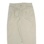 NAUTICA Mens Cotton Blend Beige Relaxed Straight Trousers W32 L28 Classic Fit
