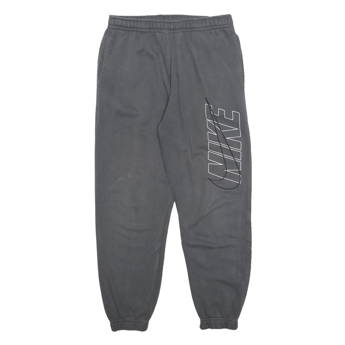 NIKE Mens Joggers Black M W30 L27 Cotton Blend Regular Tapered Fit Sportswear
