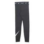 NIKE Womens Leggings Black Slim Tapered S W26 Cotton Blend Drawstring