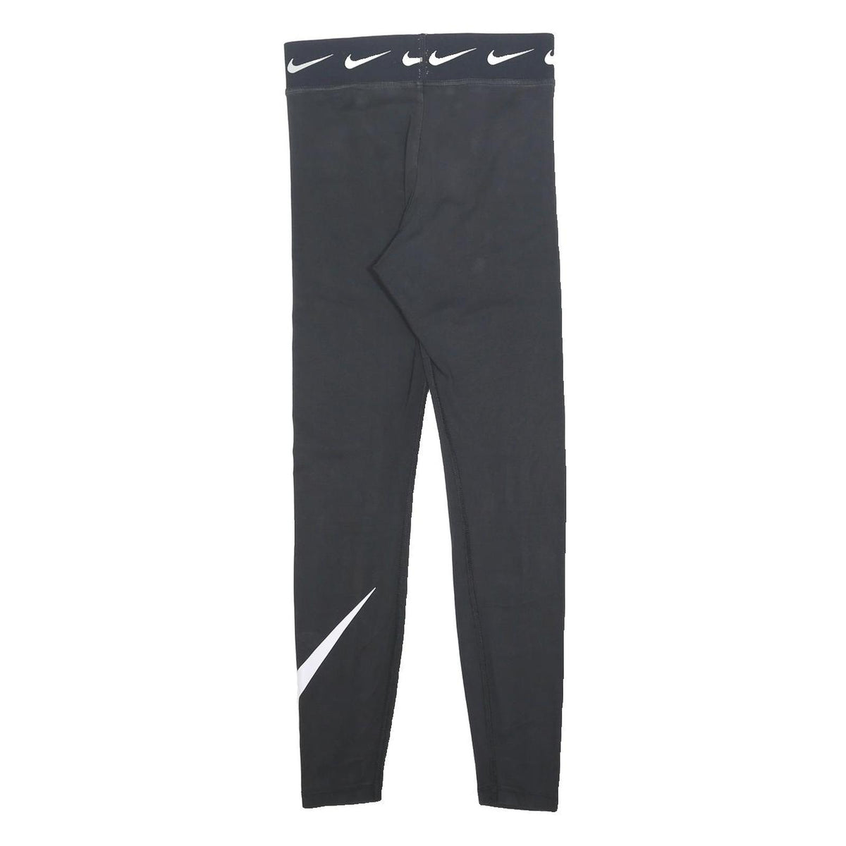 NIKE Womens Leggings Black Slim Tapered S W26 Cotton Blend Drawstring