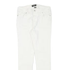 DKNY Womens Jeans White Slim Skinny Denim W27 L27 Zip Cotton Blend Fashion