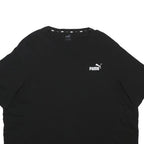 PUMA Mens Black Cotton Blend T-Shirt 4XL Short Sleeve Crew Neck Logo Print