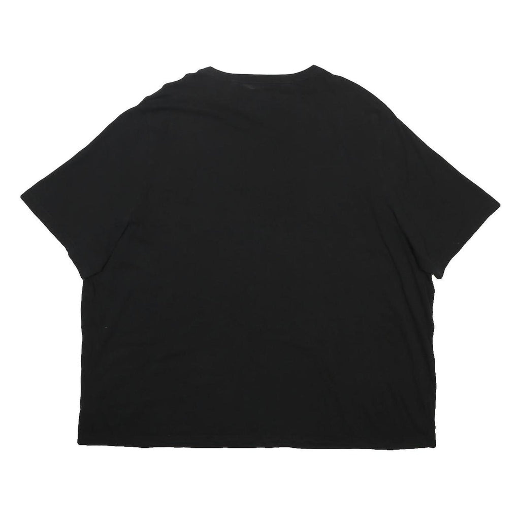 PUMA Mens Black Cotton Blend T-Shirt 4XL Short Sleeve Crew Neck Logo Print
