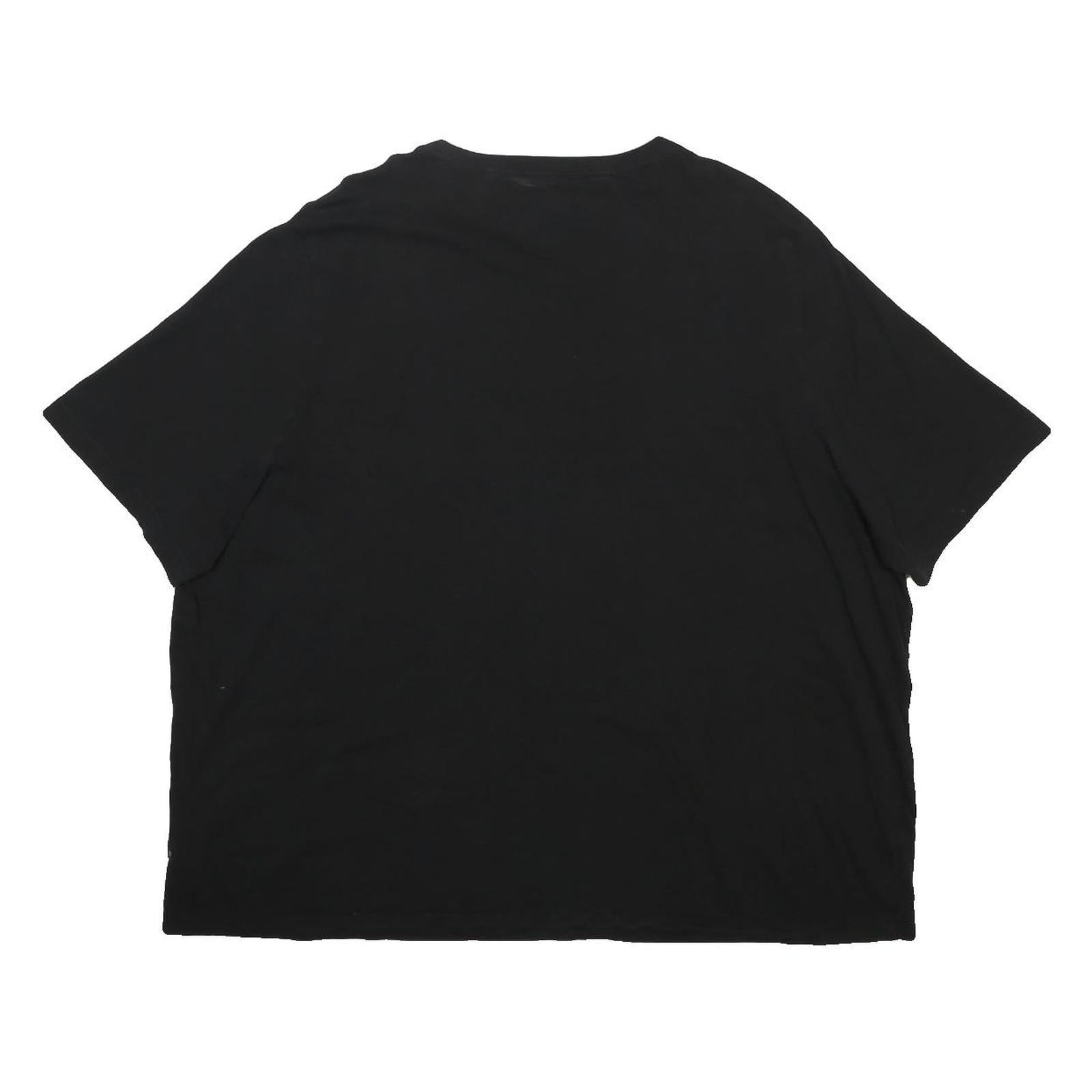PUMA Mens Black Cotton Blend T-Shirt 4XL Short Sleeve Crew Neck Logo Print