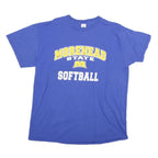 RUSSELL ATHLETIC Mens Blue Morehead State Softball T-Shirt XL Short Sleeve Crew