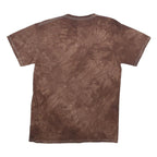 DELTA PRO WEIGHT Mens Brown Tie Dye Turkey Graphic T-Shirt M Short Sleeve Crew
