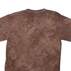 DELTA PRO WEIGHT Mens Brown Tie Dye Turkey Graphic T-Shirt M Short Sleeve Crew