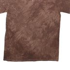 DELTA PRO WEIGHT Mens Brown Tie Dye Turkey Graphic T-Shirt M Short Sleeve Crew