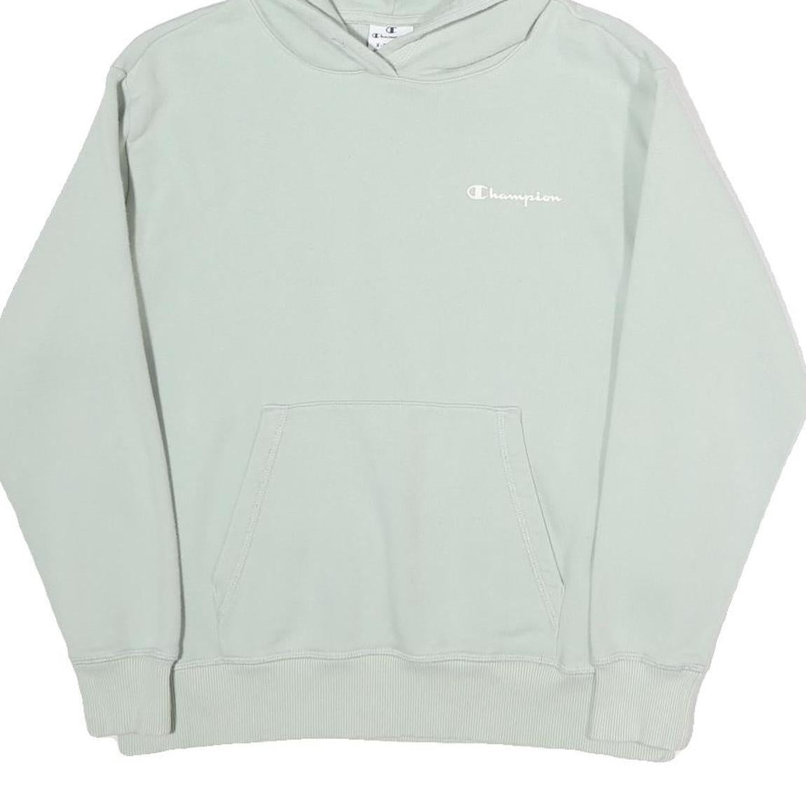 CHAMPION Womens Pale Green Hoodie XS Soft Cotton Blend Pullover Casual