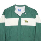 CHAMPION Mens Green & White UVM Logo Outdoor Nylon Colourblock Jacket XL Zip