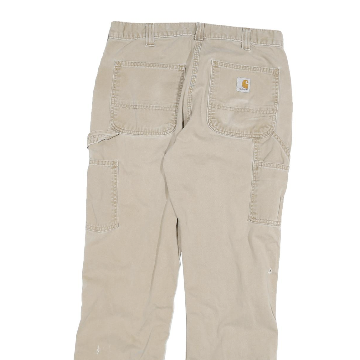 CARHARTT Mens Jeans Beige Relaxed Straight Denim Medium W30 L29 Workwear Durable