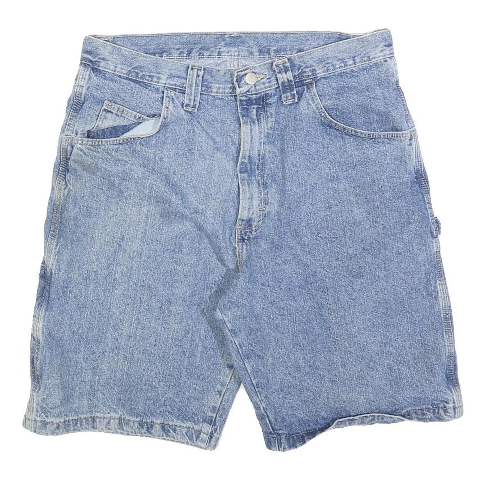 WRANGLER Mens Denim Blue Casual Shorts M W32 Cotton Blend Classic Fit Workwear