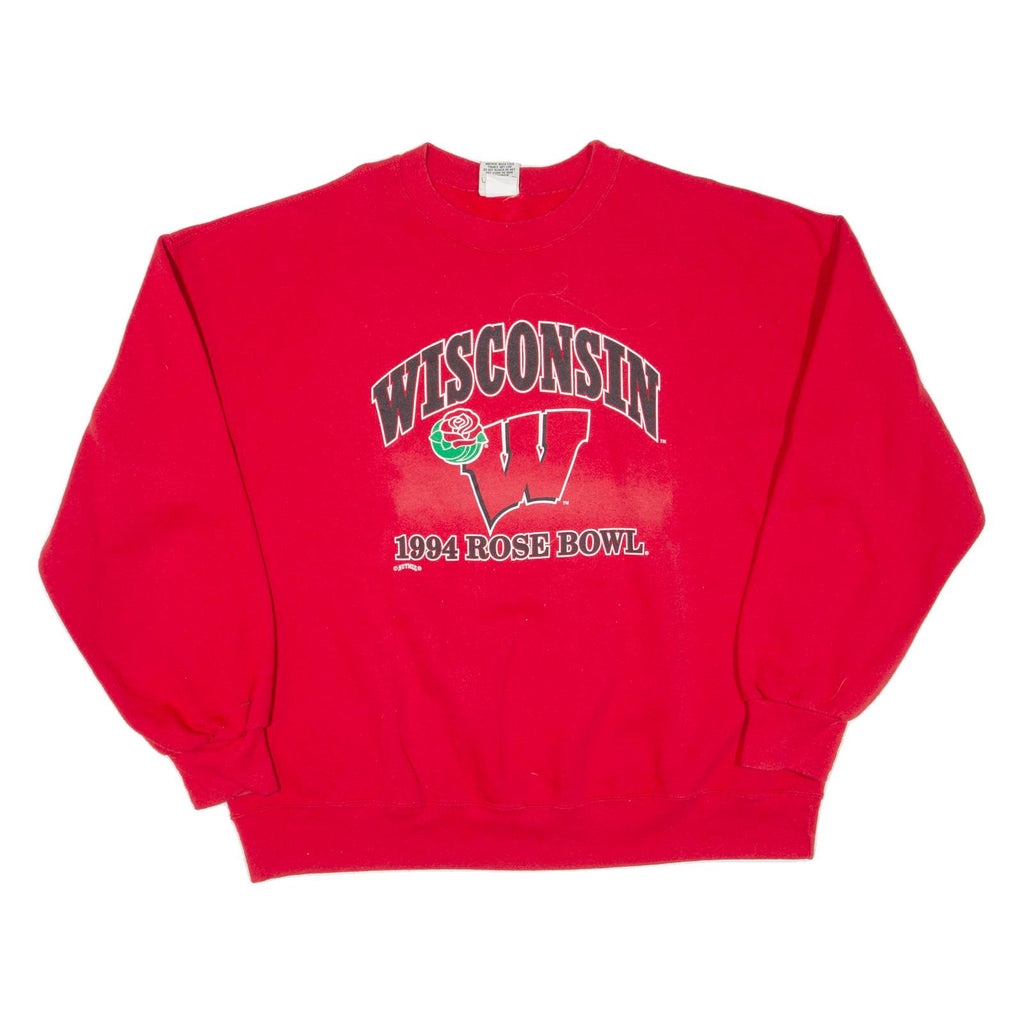 NUTMEG Wisconsin 1994 Rose Bowl Mens Sweatshirt Red 90s USA XL