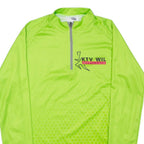 ANDEER Mens T-Shirt Green Long Sleeve 1/4 Zip XS