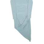 HOUSE OF CB Womens Blue Asymmetric Midi Dress Polyester Blend Long Sleeve XS