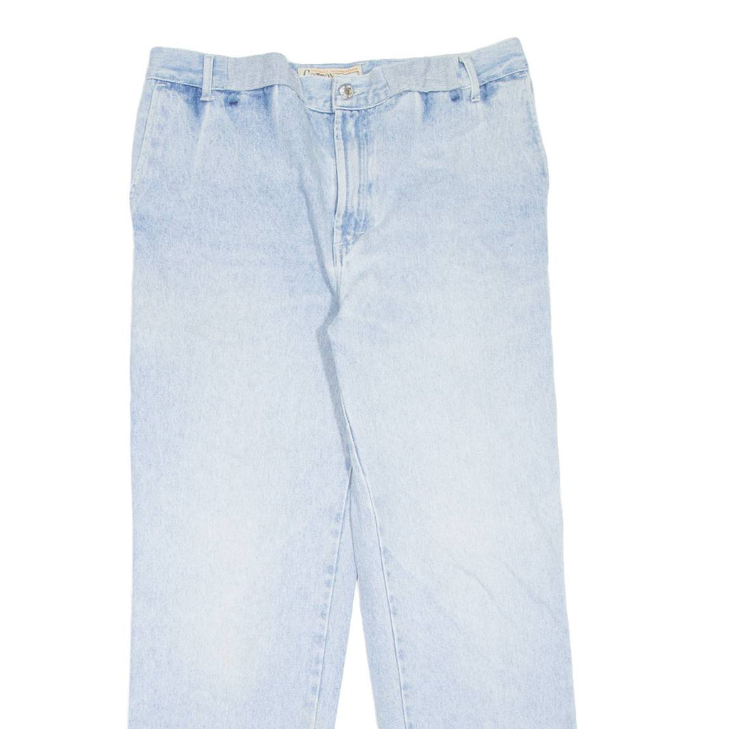 COTTON ART Womens Jeans Blue Relaxed Tapered 90s Stone Wash W34 L29