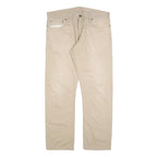 CARHARTT Mens Relaxed Beige Cotton Blend Trousers W38 L31 Casual Workwear