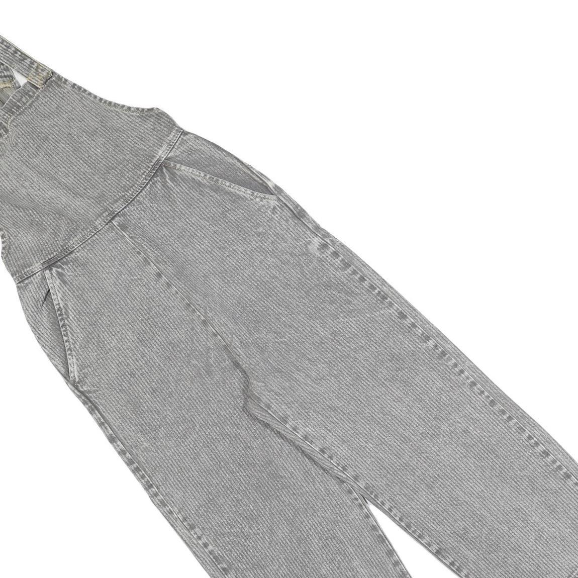 RVCA Womens Grey Cotton Blend Relaxed Fit Denim Dungarees S W28 L23 Casual Style