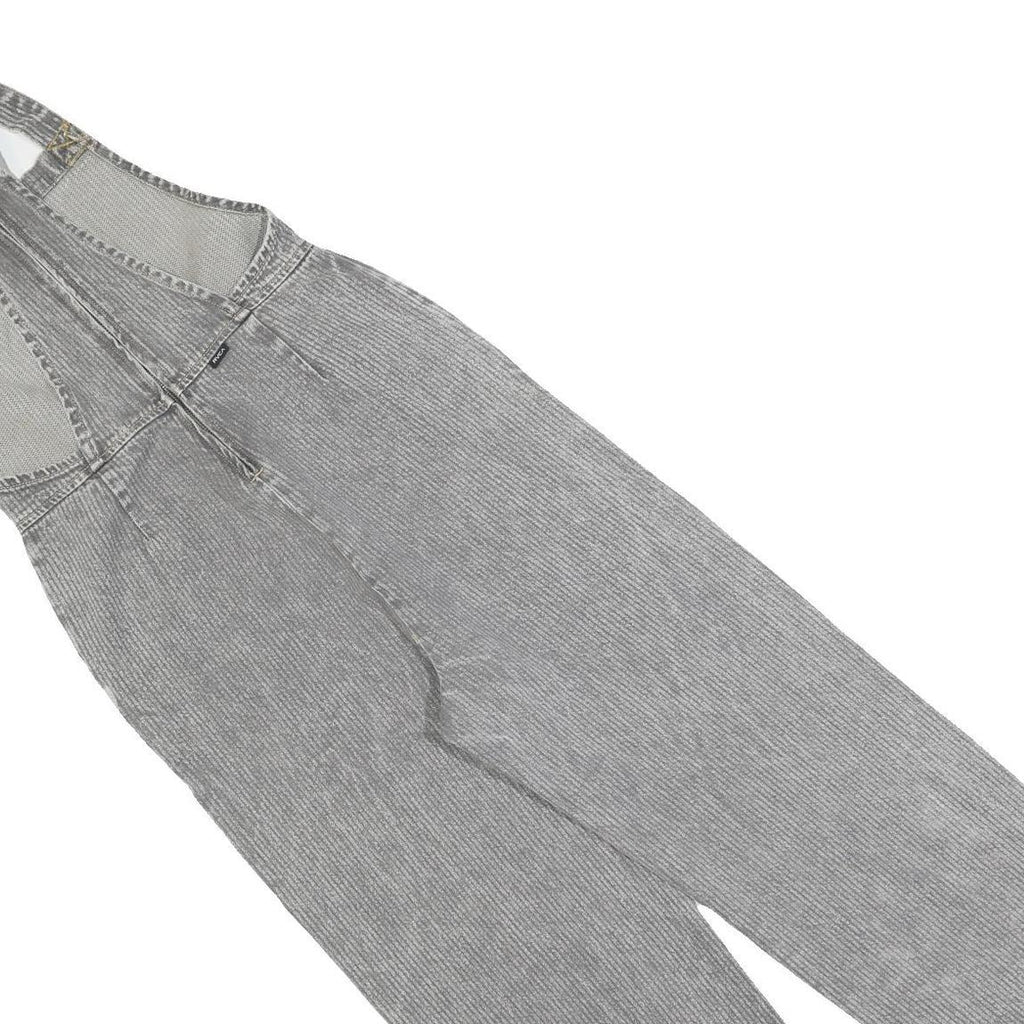 RVCA Womens Grey Cotton Blend Relaxed Fit Denim Dungarees S W28 L23 Casual Style