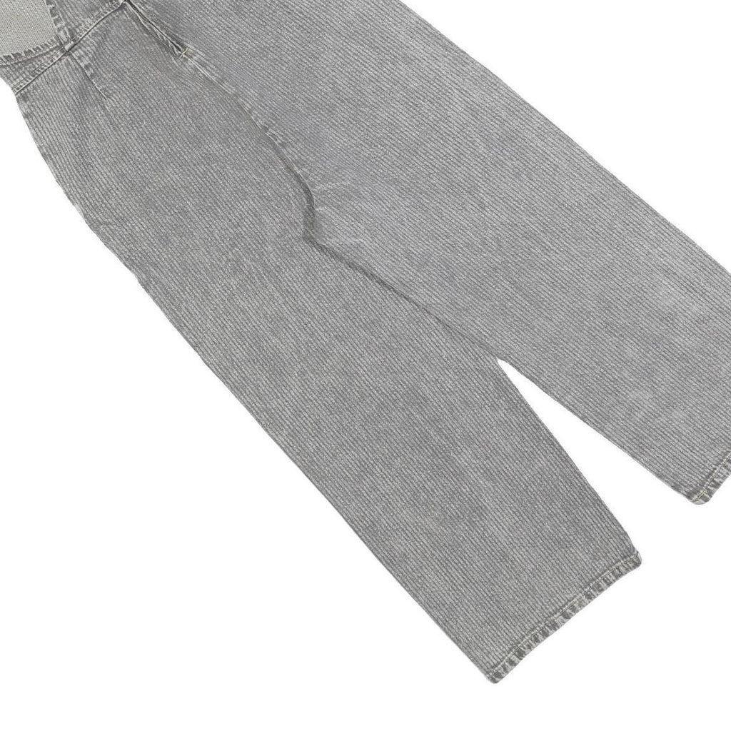 RVCA Womens Grey Cotton Blend Relaxed Fit Denim Dungarees S W28 L23 Casual Style
