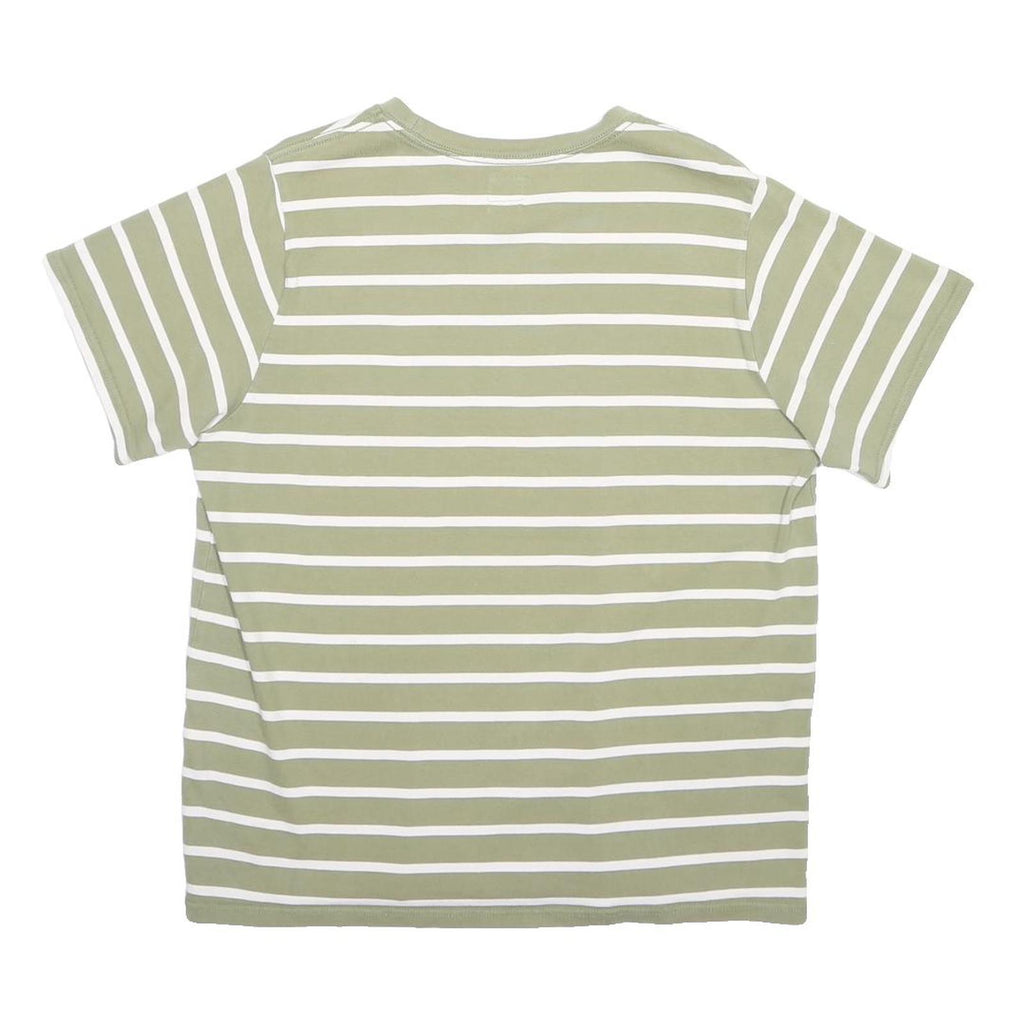 LEVI'S Mens Green & White Patterned Cotton Blend Basic Crew Neck Basic Knit