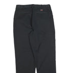 DICKIES Mens Cotton Blend Black Regular Straight Trousers W34 L34 Workwear Zip