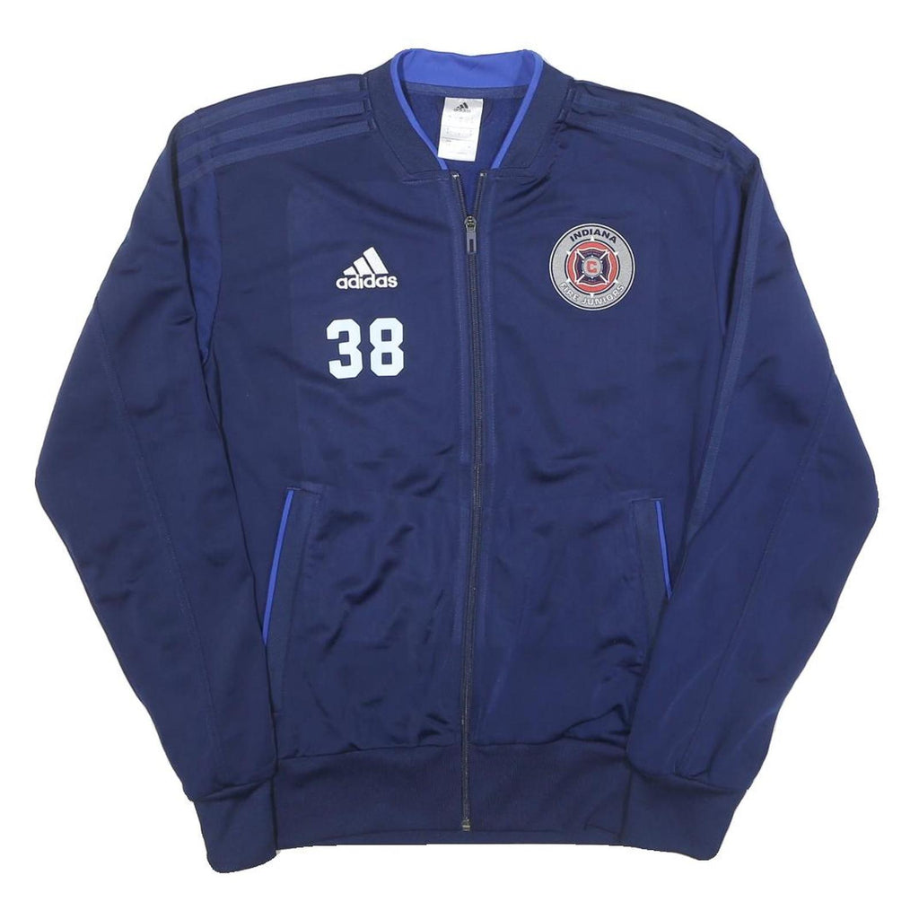 ADIDAS Mens Navy Blue Indiana Fire Juniors Jacket S Polyester Blend Zip Track