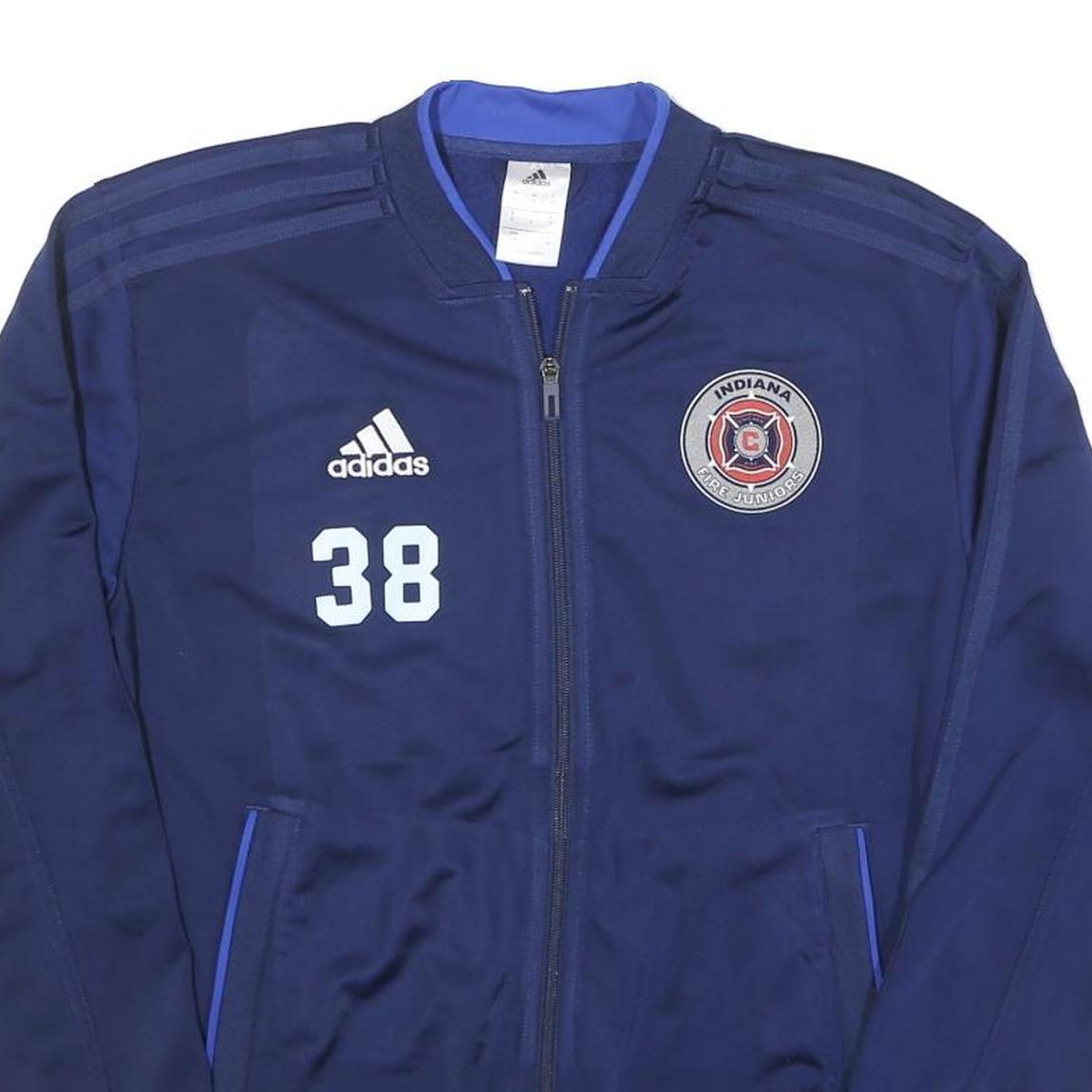 ADIDAS Mens Navy Blue Indiana Fire Juniors Jacket S Polyester Blend Zip Track