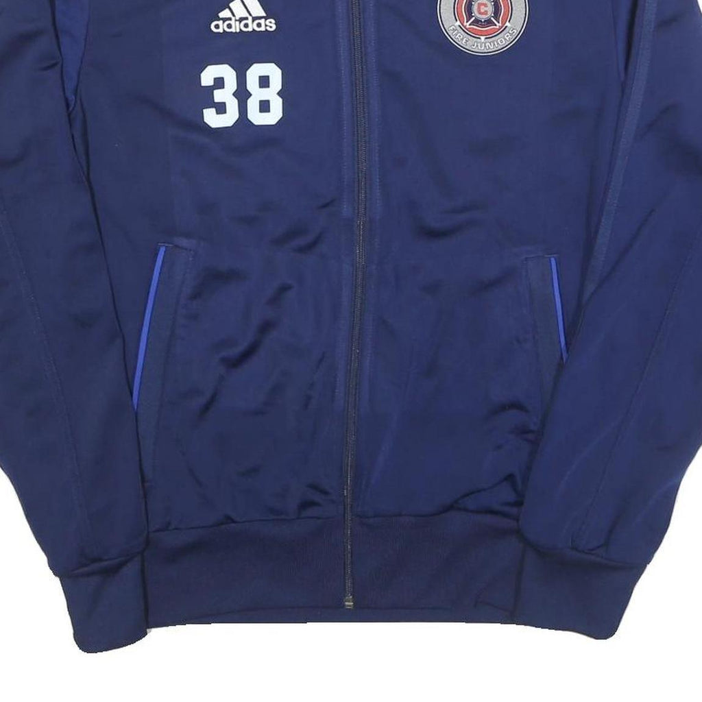 ADIDAS Mens Navy Blue Indiana Fire Juniors Jacket S Polyester Blend Zip Track