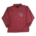 Mens Red Burgundy Polyester Blend Sports Zip Up Jacket L Printed Graphic Top 30