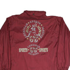 Mens Red Burgundy Polyester Blend Sports Zip Up Jacket L Printed Graphic Top 30