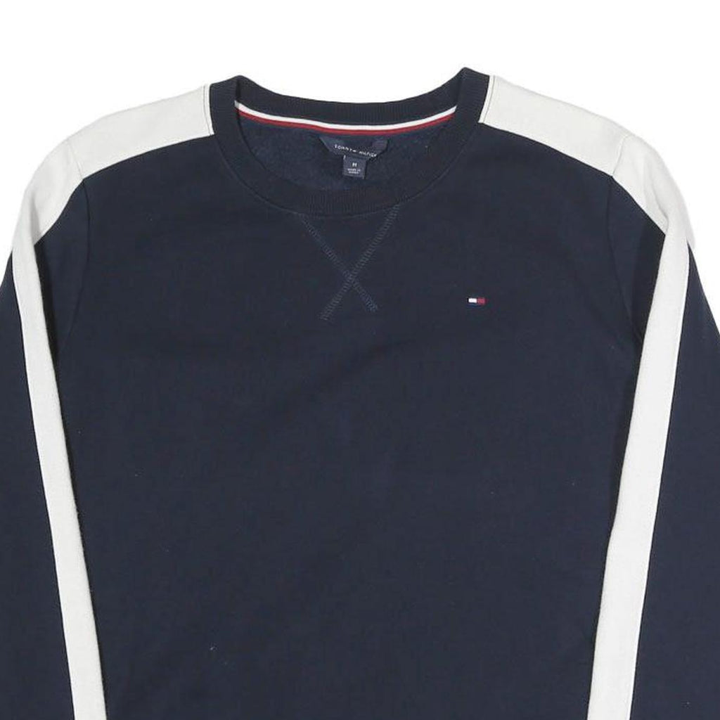 TOMMY HILFIGER Womens Navy Blue Sweatshirt Crew Neck M Cotton Blend