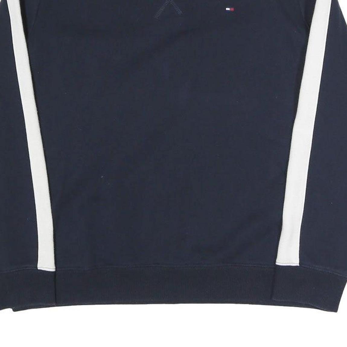 TOMMY HILFIGER Womens Navy Blue Sweatshirt Crew Neck M Cotton Blend