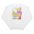 AMERICA'S FINEST Desert Island Support Our Troops Mens Sweatshirt White 90s USA XL