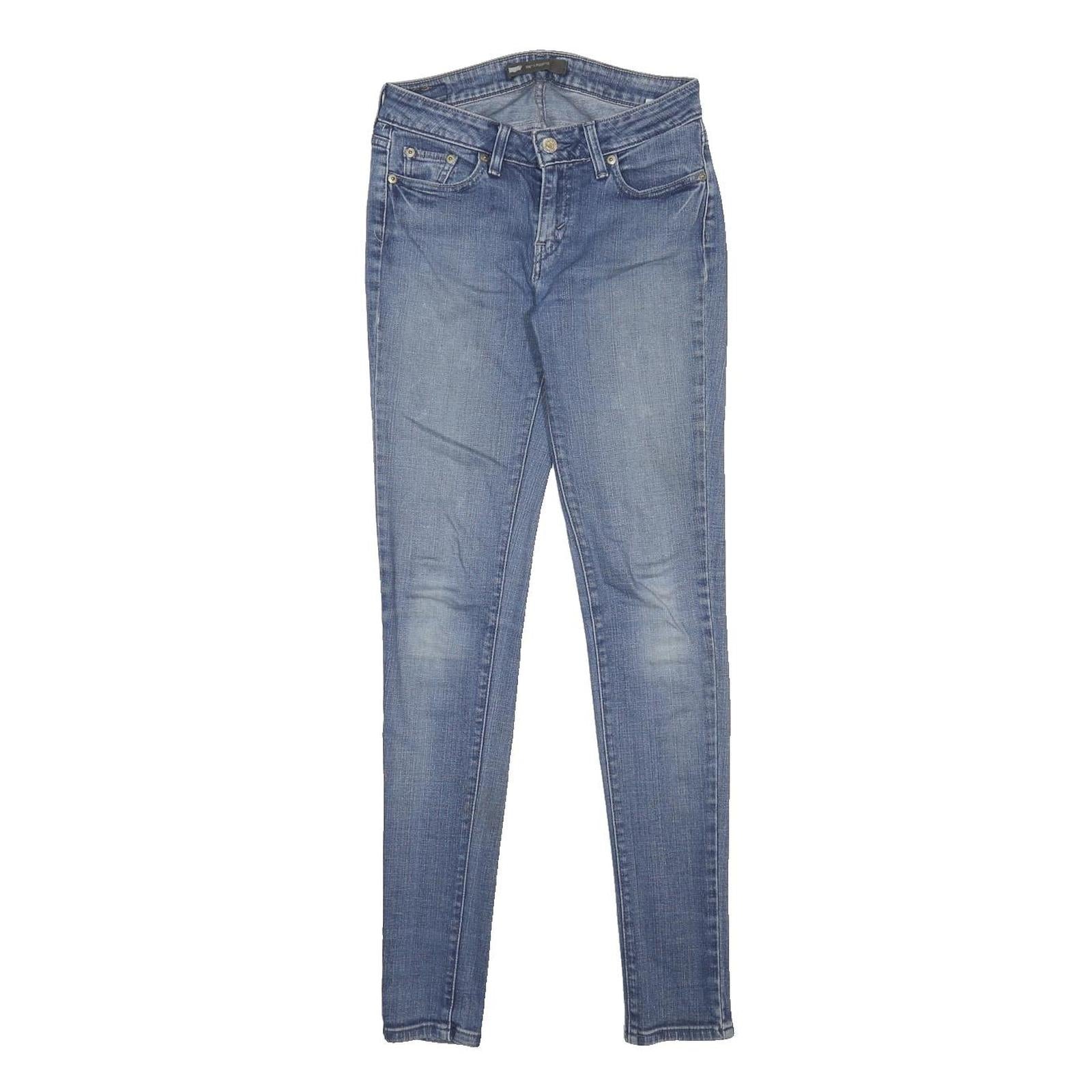 LEVI'S 535 Womens Jeans Blue Slim Skinny Denim Medium W28 L31 Zip Closure