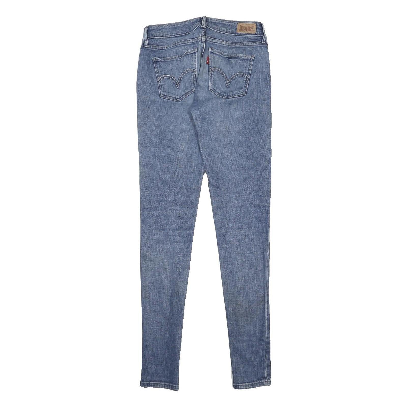 LEVI'S 535 Womens Jeans Blue Slim Skinny Denim Medium W28 L31 Zip Closure