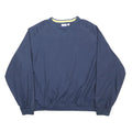 REEBOK Mens Blue V-Neck 2XL Polyester Sweatshirt Pullover Casual Lightweight